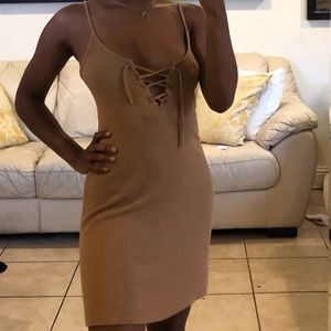 Loose fit tan dress